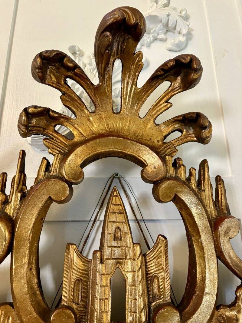 Antique Pair Giltwood Rococo Chinoiserie Wall Mirrors - Image 16